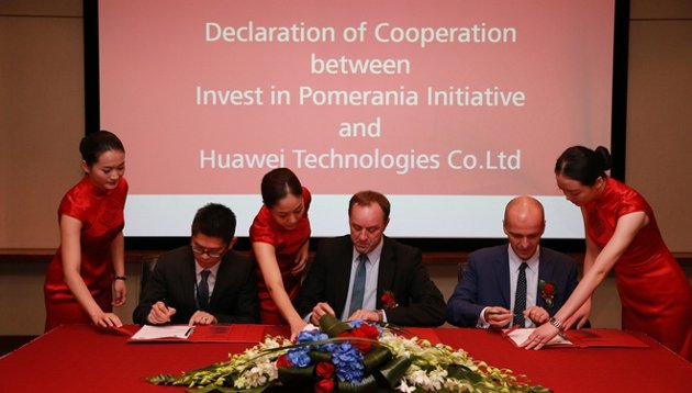 Invest in Pomerania podpisało deklarację, a pomorskie firmy rozpoczęły współpracę z chińskim gigantem HUAWEI
