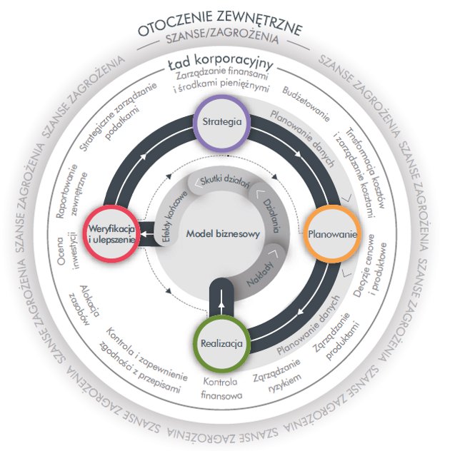 Rola działów finansowych wkomponowana w cykl zarządzania efektywnością i model