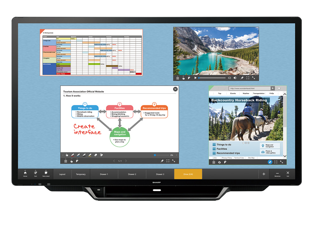 Sharp zaprezentował profesjonalne monitory do sal spotkań i zastosowań Digital Signage