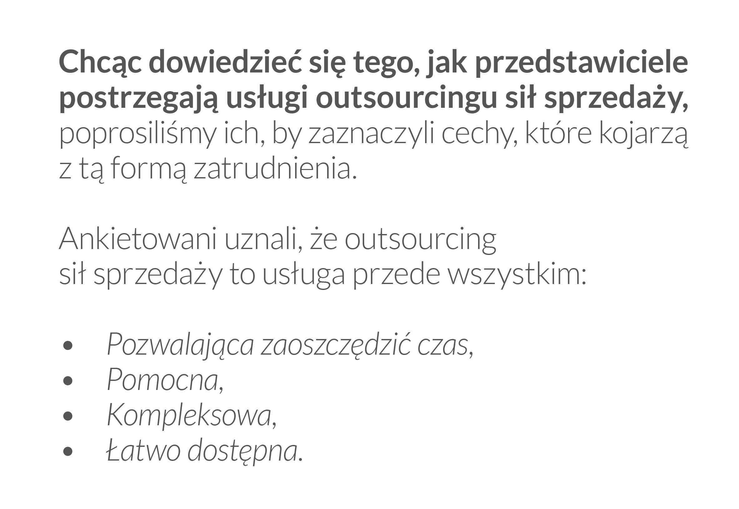 Wizerunek usług outsourcingu sił sprzedaży w Polsce