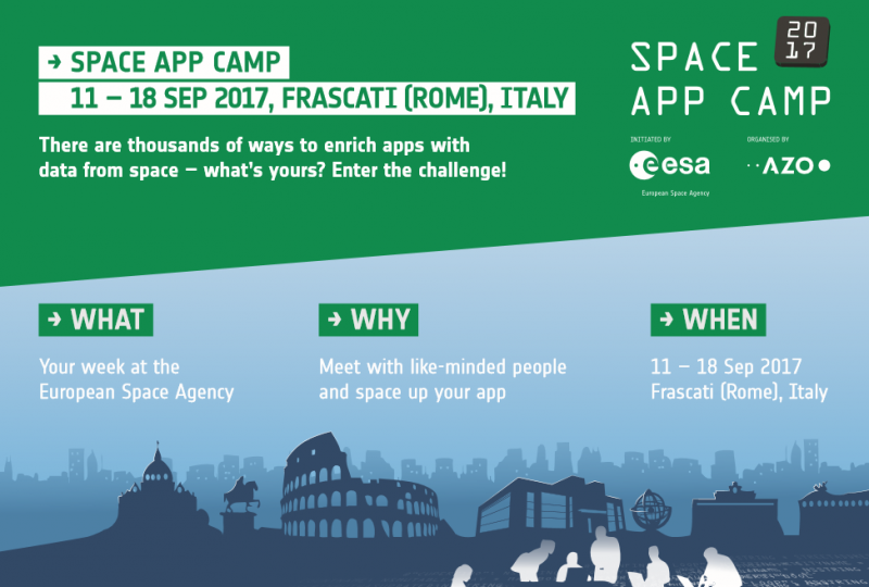Creating Mobile Apps with Big Data from Space at the free Space App Camp 2017