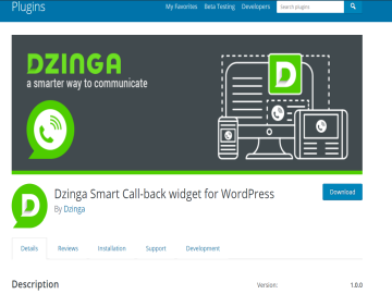 Dzinga: Smart call-back plugin available!