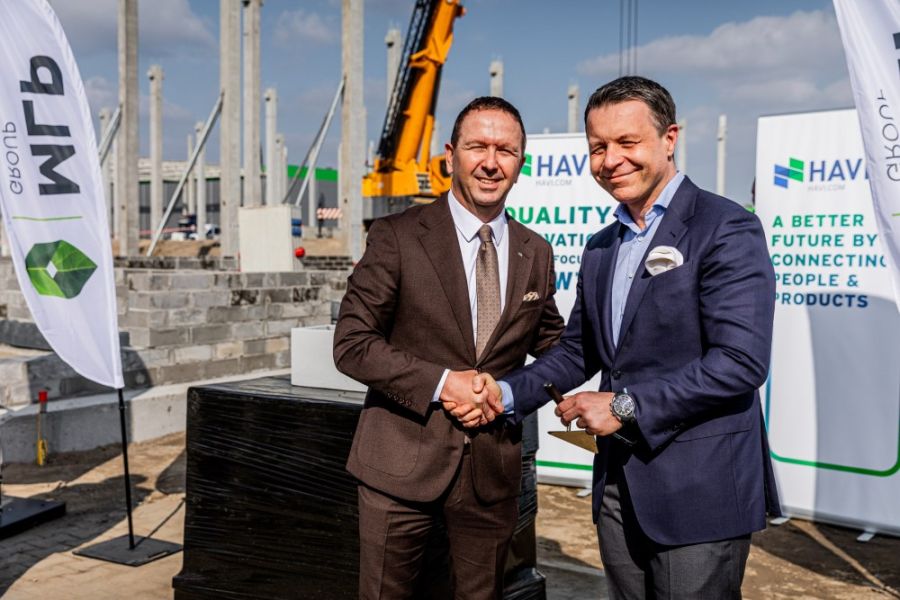 Foundation stone laid to build new warehouse  for Havi Logistics at MLP Poznań