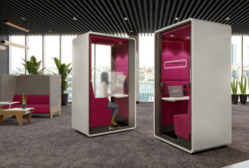 HushHybrid - new acoustic booth for hybrid work and better videoconferencing!