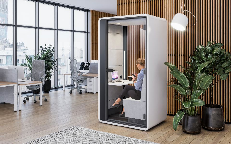 HushHybrid office pod with the 