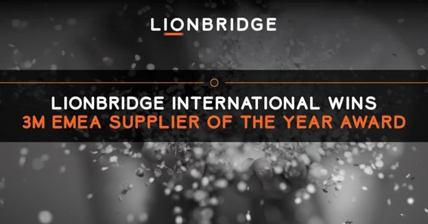 Lionbridge International Wins 3M EMEA Supplier of the Year Award