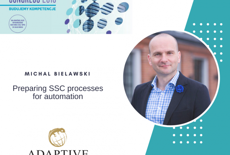 Michał Bielawski as a speaker during Shared & Business Services Congress 2019 in Warsaw