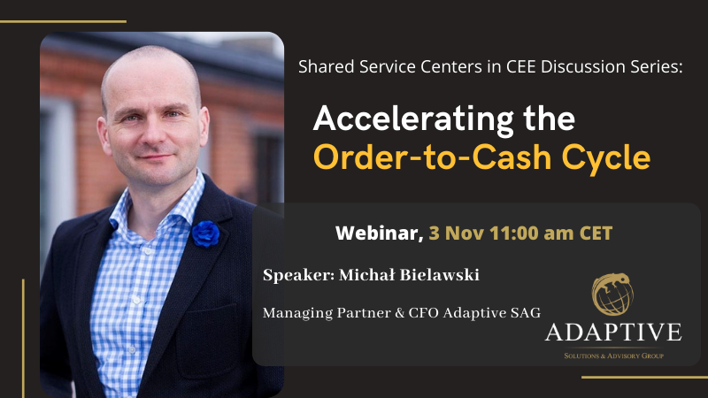 Michał Bielawski as a speaker during Shared Service Centers in CEE Discussion Series!