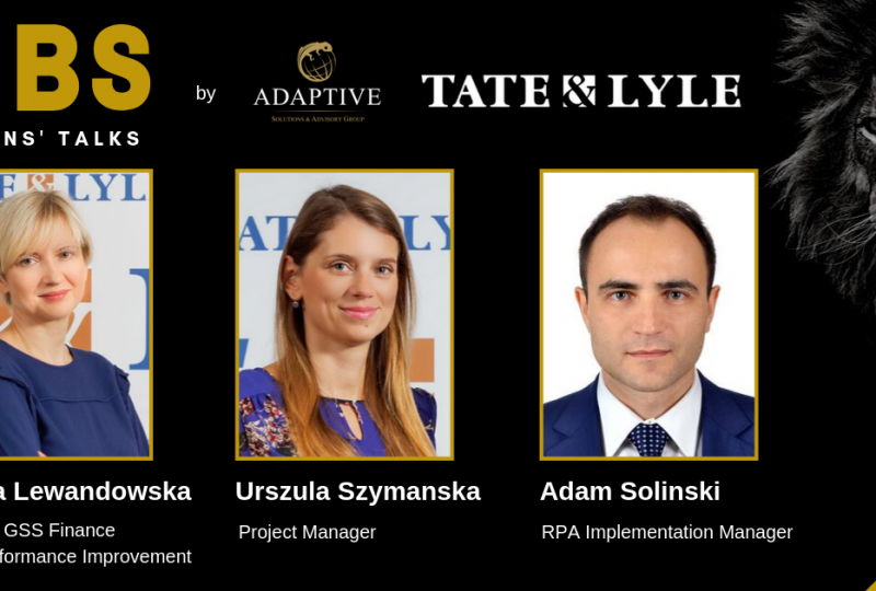 Revealing the topic of Tate & Lyle's presentation during GBS Lions’ Talks in Lodz (10.10.2019)
