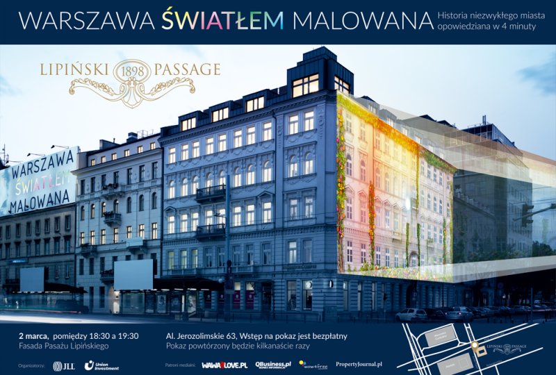 Union Investment and JLL invite you to join 3D mapping at Lipiński Passage