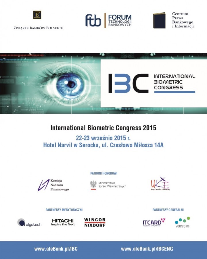 Algotech partnerem merytorycznym International Biometric Congress