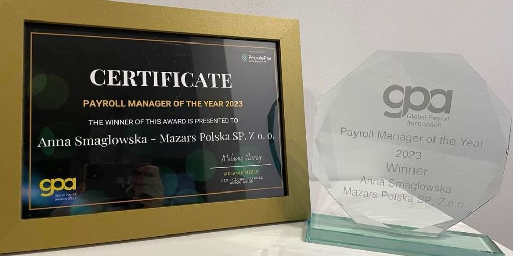 Anna Smagłowska laureatką nagrody Payroll Manager of the Year 2023!