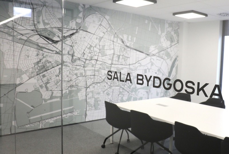 Biuro z widokiem na Bydgoszcz