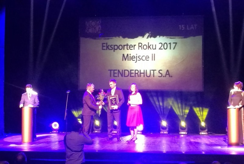 Grupa Kapitałowa TenderHut zajęła 2. miejsce w kategorii Eksporter Roku 2017