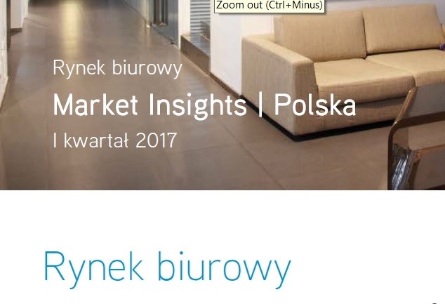 I kwartał 2017 r. na rynku biurowym w Polsce 