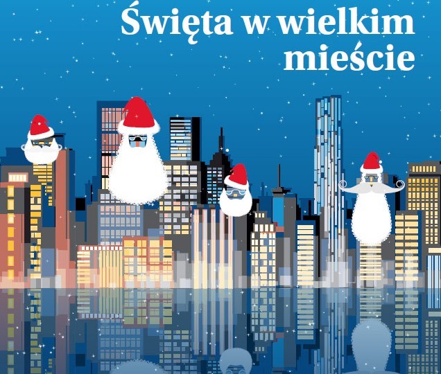 Iluminacje świąteczne w budynkach biurowych w największych polskich aglomeracjach