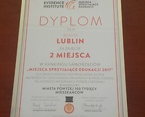Lublin - samorząd najlepiej wspierający edukację