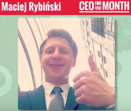 Maciej Rybiński zwycięzcą tegorocznej edycji programu CEO for One Month