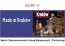 Made in Kraków - partnerstwo dla rozwoju Miasta Krakowa w kontekście branży usług.