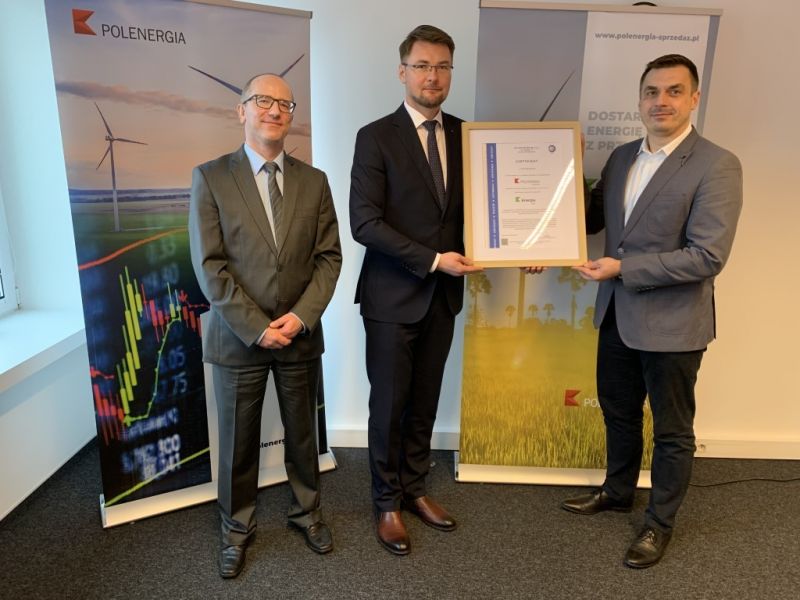 Polenergia Sprzedaż oferuje pierwszy w Polsce całkowicie zielony prąd potwierdzony certyfikatem TÜV SÜD