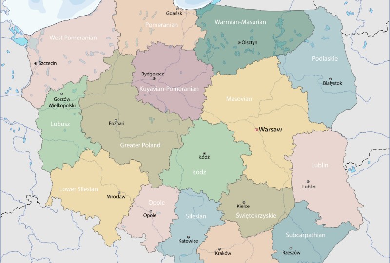 Polska mapa zarobków i dodatków pozapłacowych 