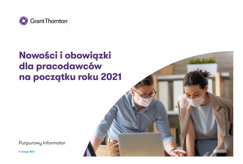 Purpurowy Informator - Nowości i obowiązki dla pracodawców na początku roku 2021