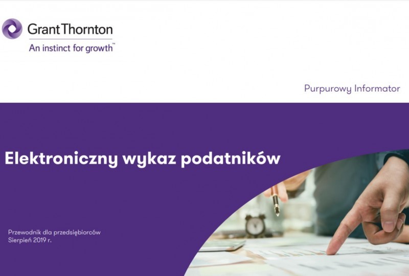 Purpurowy Informator - Utworzenie elektronicznego wykazu podatników VAT