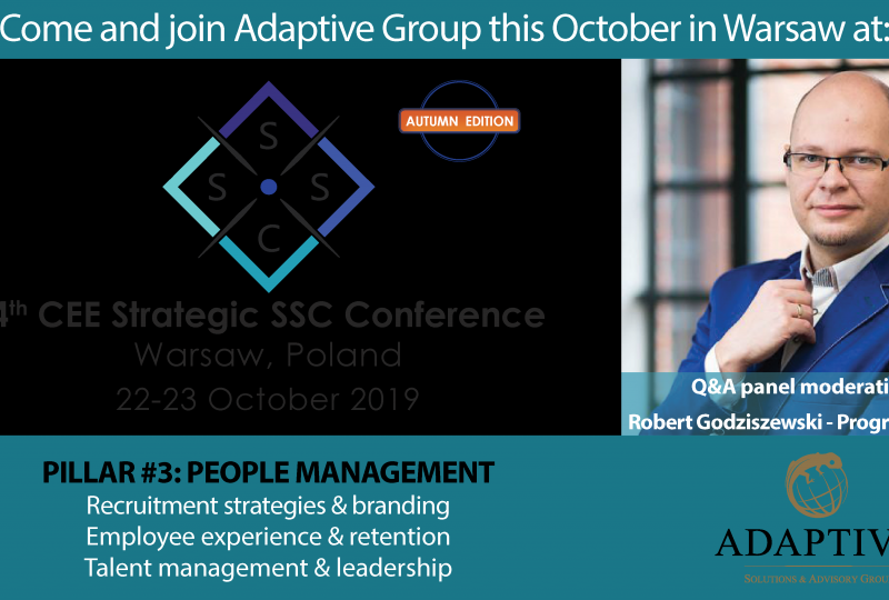 Spędź kolejną edycję konferencji CEE Strategic SSC z Adaptive (22-23.10.2019)