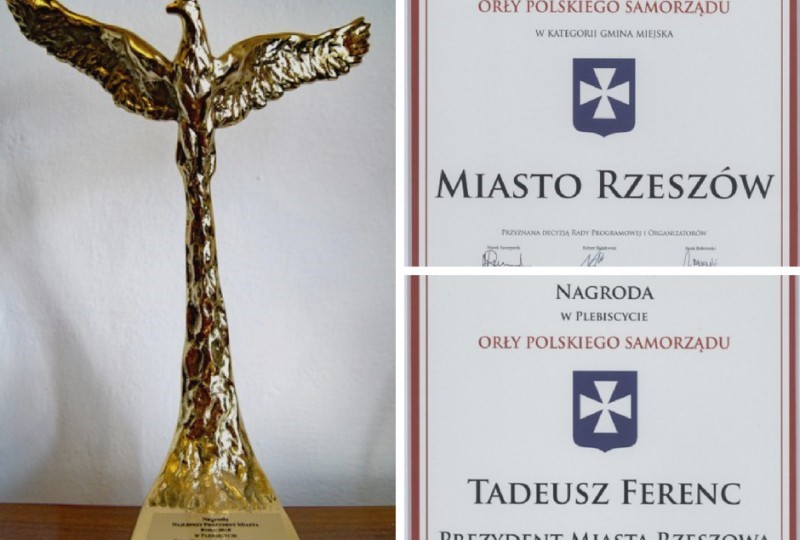 Tadeusz Ferenc z tytułem i statuetką Najlepszy Prezydent Miasta