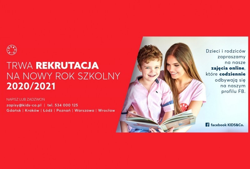 W przedszkolach KIDS&Co. trwa rekrutacja na rok szkolny 2020/21